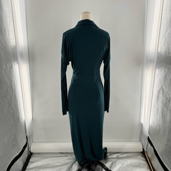 New! Remi x Revolve Claudia Button Maxi Dress in Dark Teal Size Small - Picture 3 of 8
